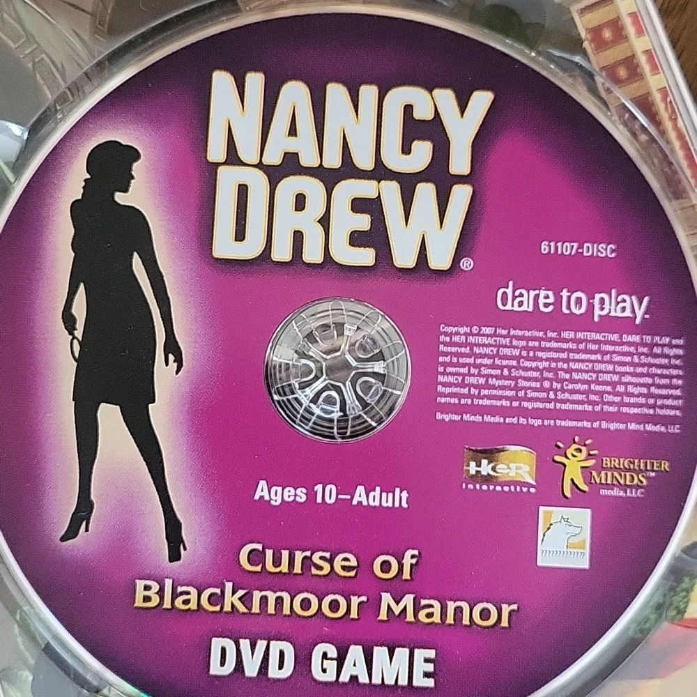 Nancy Drew Curse Of Blackmoor Manor DVD Game